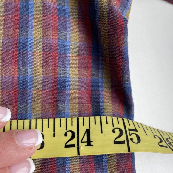 Duluth Button Down Shirt Men's Size Large Tall Multicolor Plaid Relaxed Fit - Picture 9 of 11